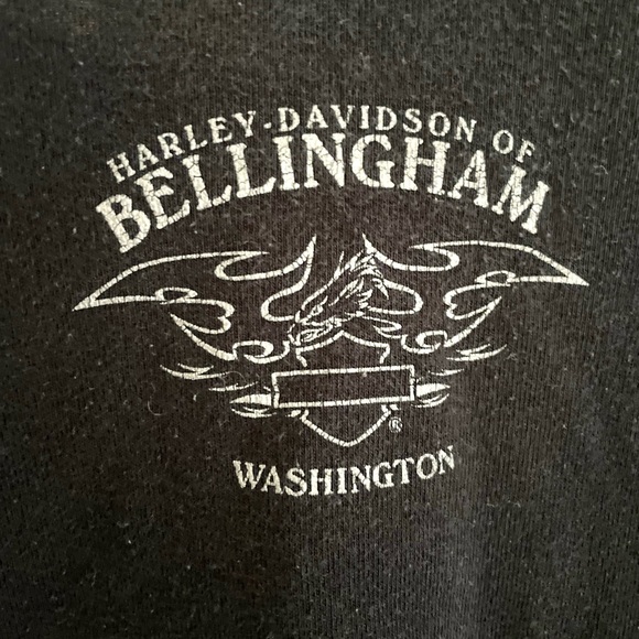 *sold* Vintage Harley Davidson Black long Sleeve Jersey with Silver Sparkle - Picture 7 of 7